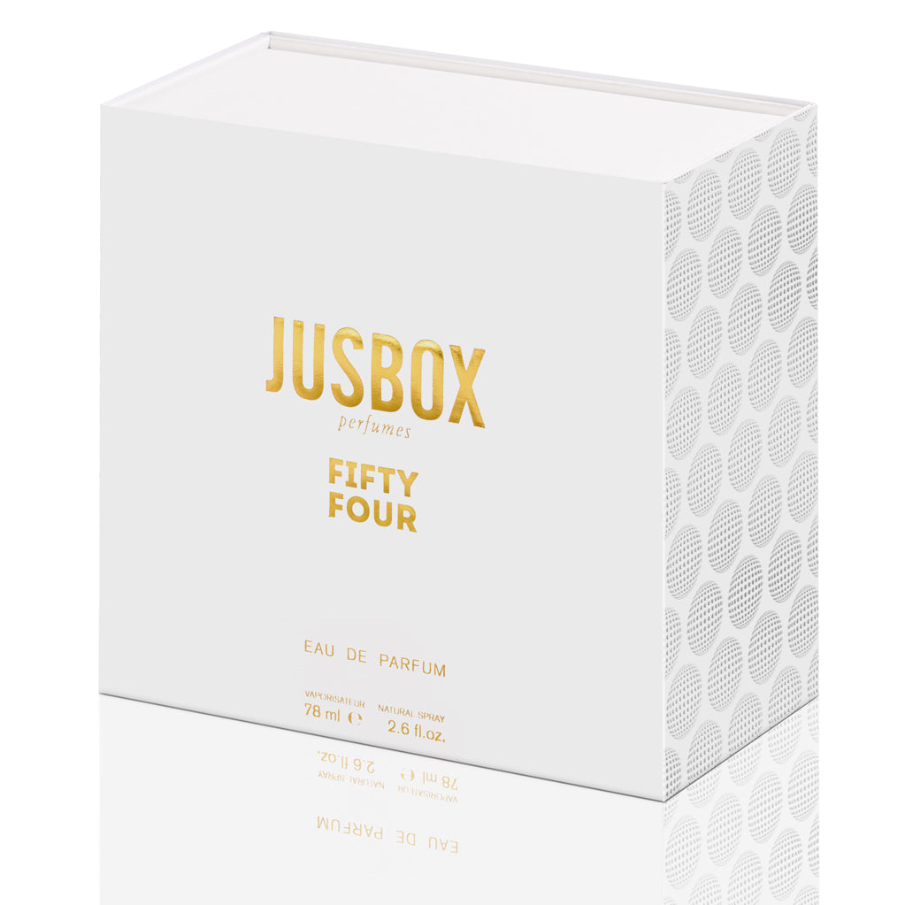 Fifty Four gourmand and oriental perfume created by Julien Rasquinet inspired by New York's Studio 54 made in Italy - Jusbox