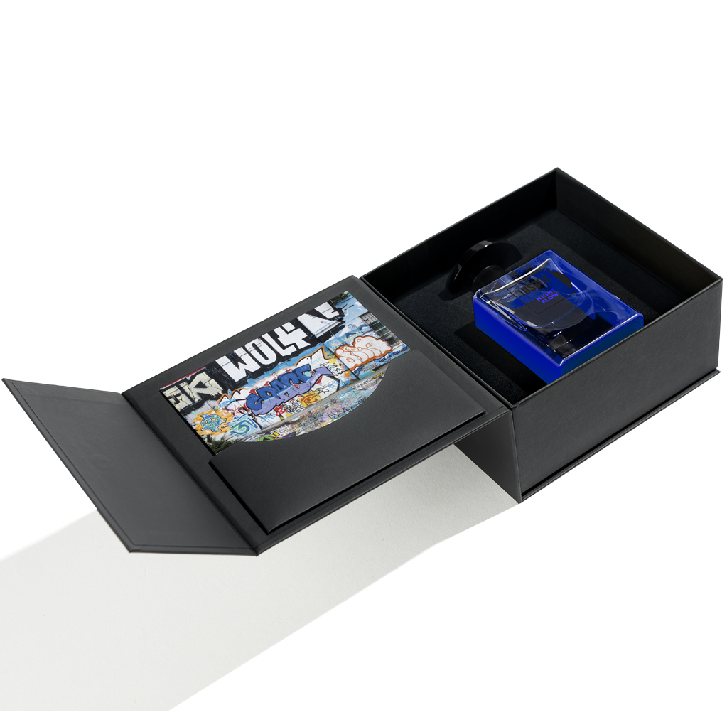 Night Flow fragranza fruttata e ambrata, profumo di nicchia unisex ispirato al rap di New York e creato da Julien Rasquinet – Jusbox