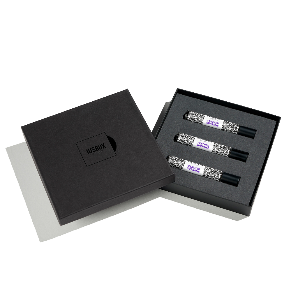 Jusbox perfume feather discount supreme